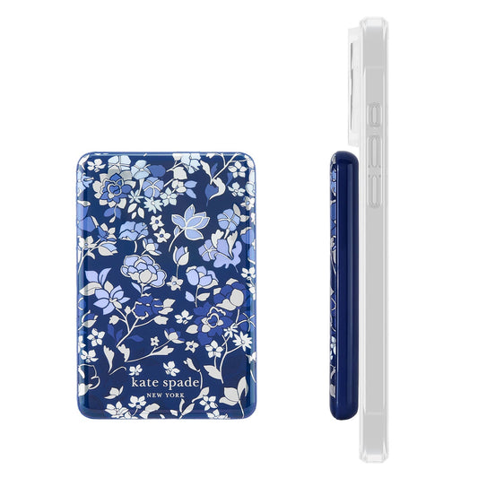 Kate Spade New York Flowerbed Blue MagSafe Battery Pack