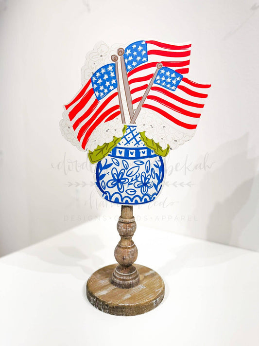 4th Flags Hydrangea Topper/Attachment (Base Sold Separately)