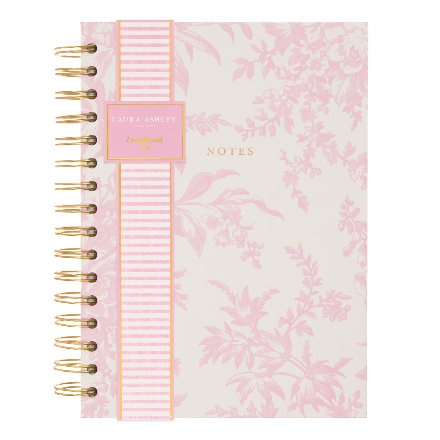 Laura Ashley English Garden Spiral Journal Pink 6x8