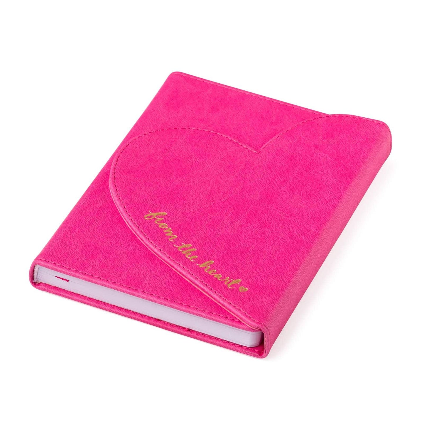 Hot Pink Heart Flap Journal