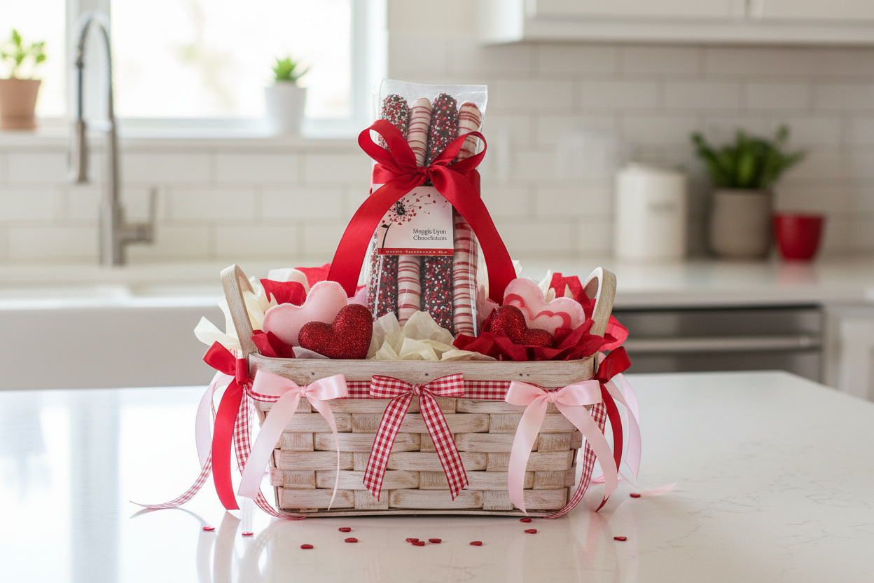 Valentine's 8-piece Milk & White Chocolate Covered Pretzel Rods