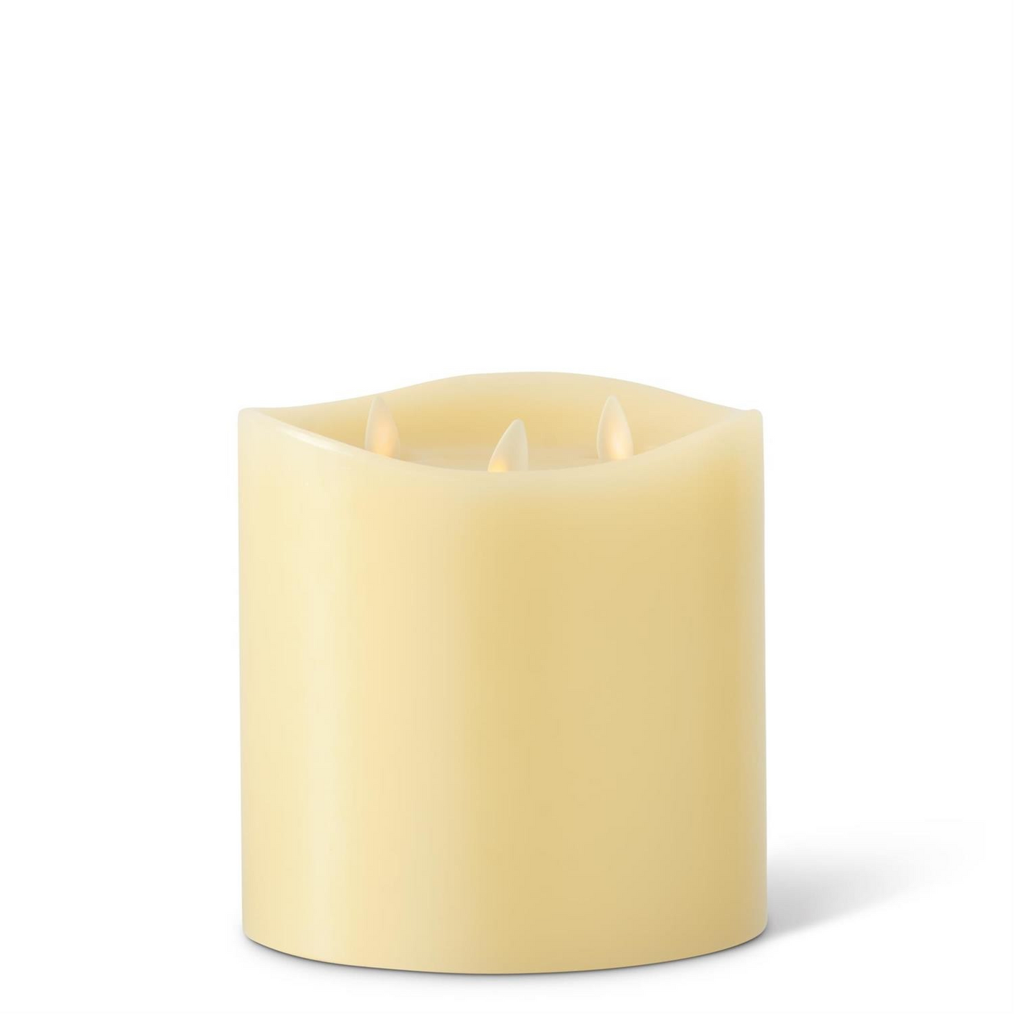 6 in Ivory Luminara 3 Flame Pillar Candle