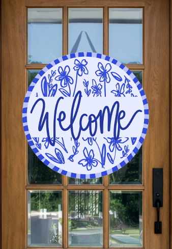 Chinoiserie Welcome Door Hanger