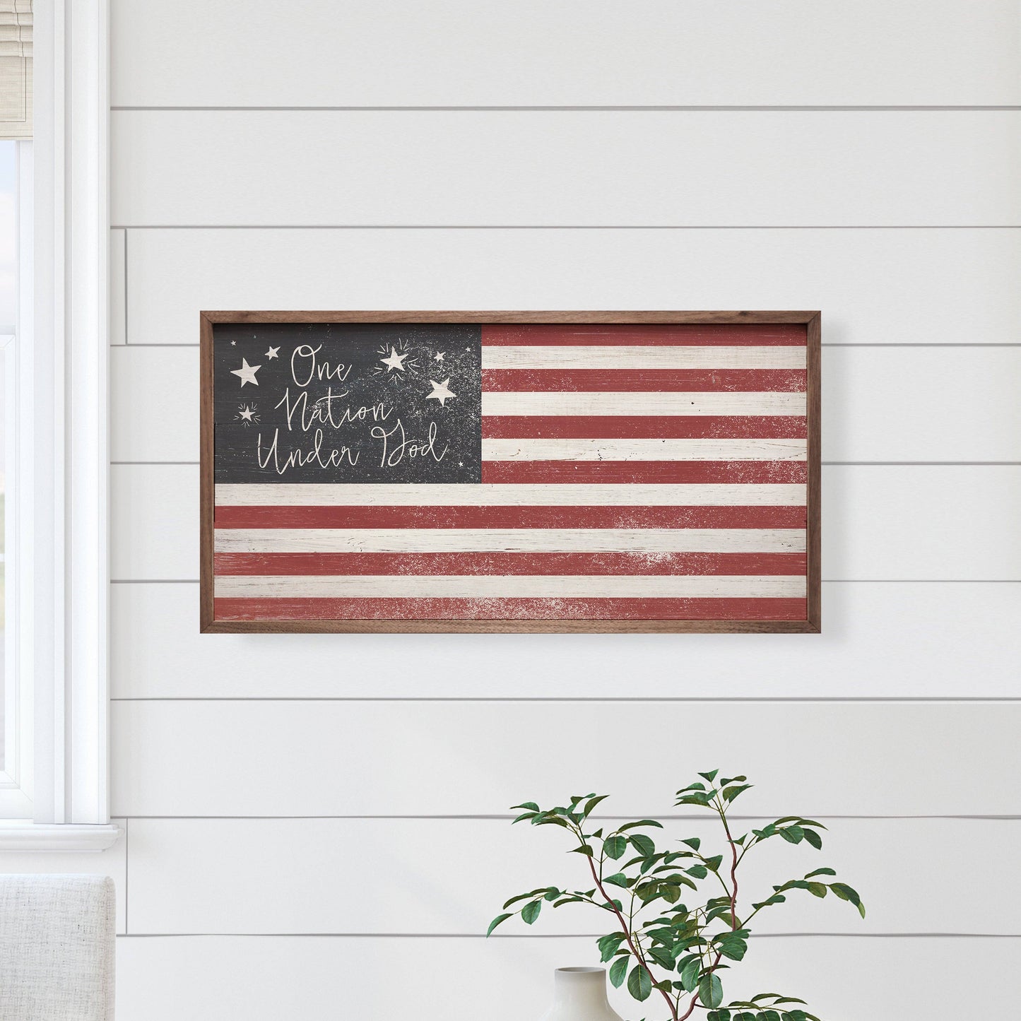 One Nation Under God Flag 16x8x1.5"