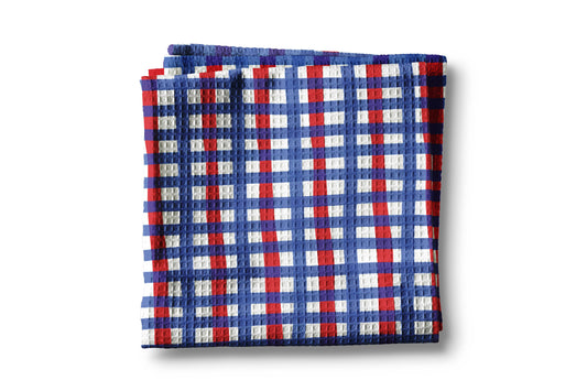 4th July Patriotic Red White Blue Flag Kitchen Towel Waffle