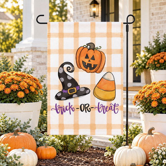 Trick or Treat Triple Garden Flag