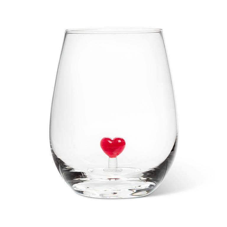 Heart Icon Stemless Wine Glass (20oz)