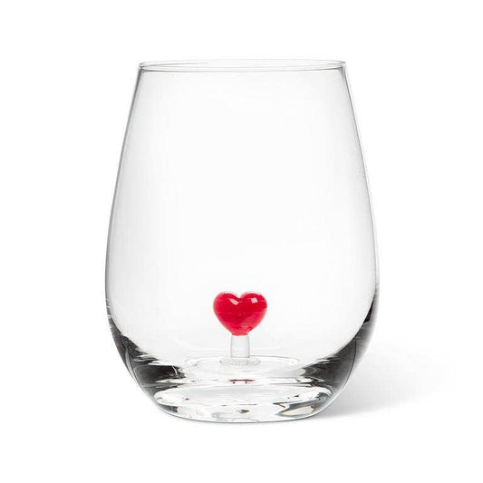 Heart Icon Stemless Wine Glass (20oz)