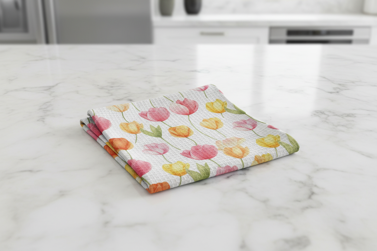 Floral Kitchen Flower Bloom Spring Summer Towel