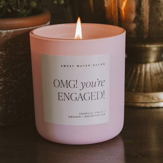 OMG! You're Engaged! 15 oz Soy Candle, Matte Jar