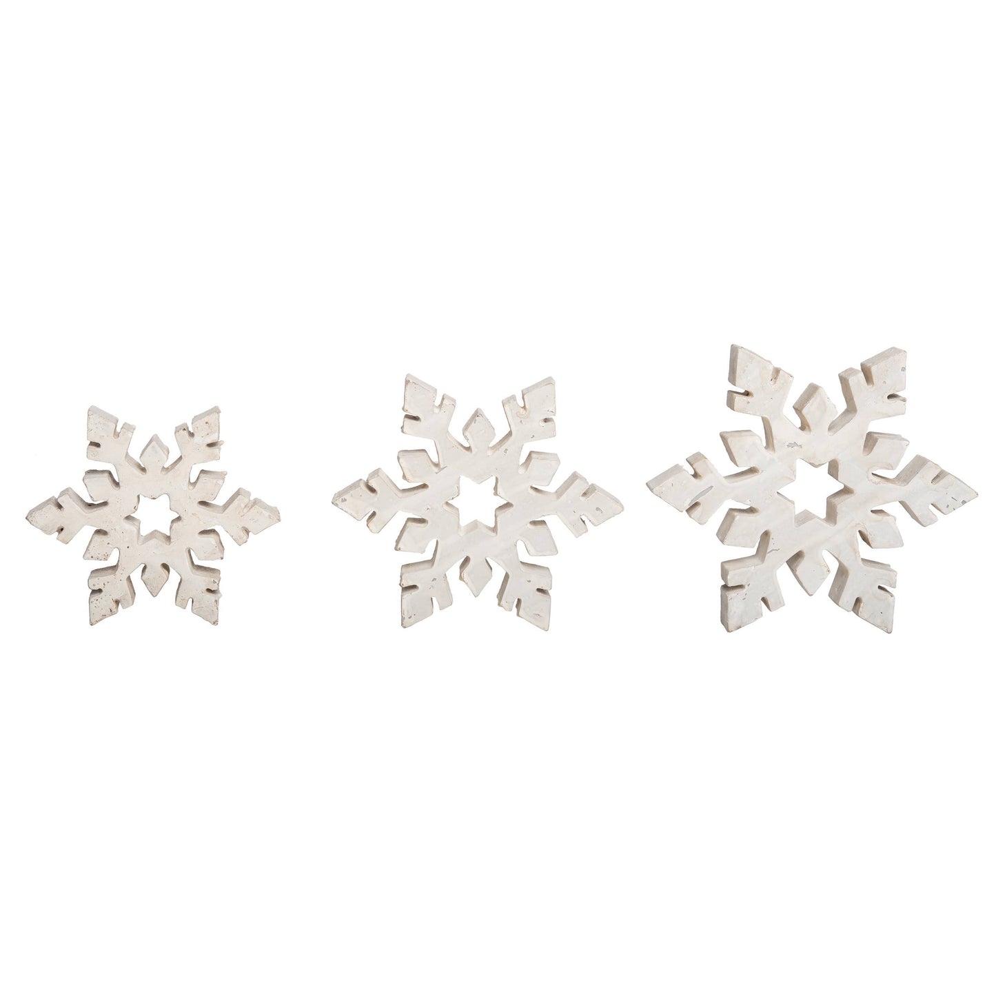 Resin White Christmas Rustic Snowflake