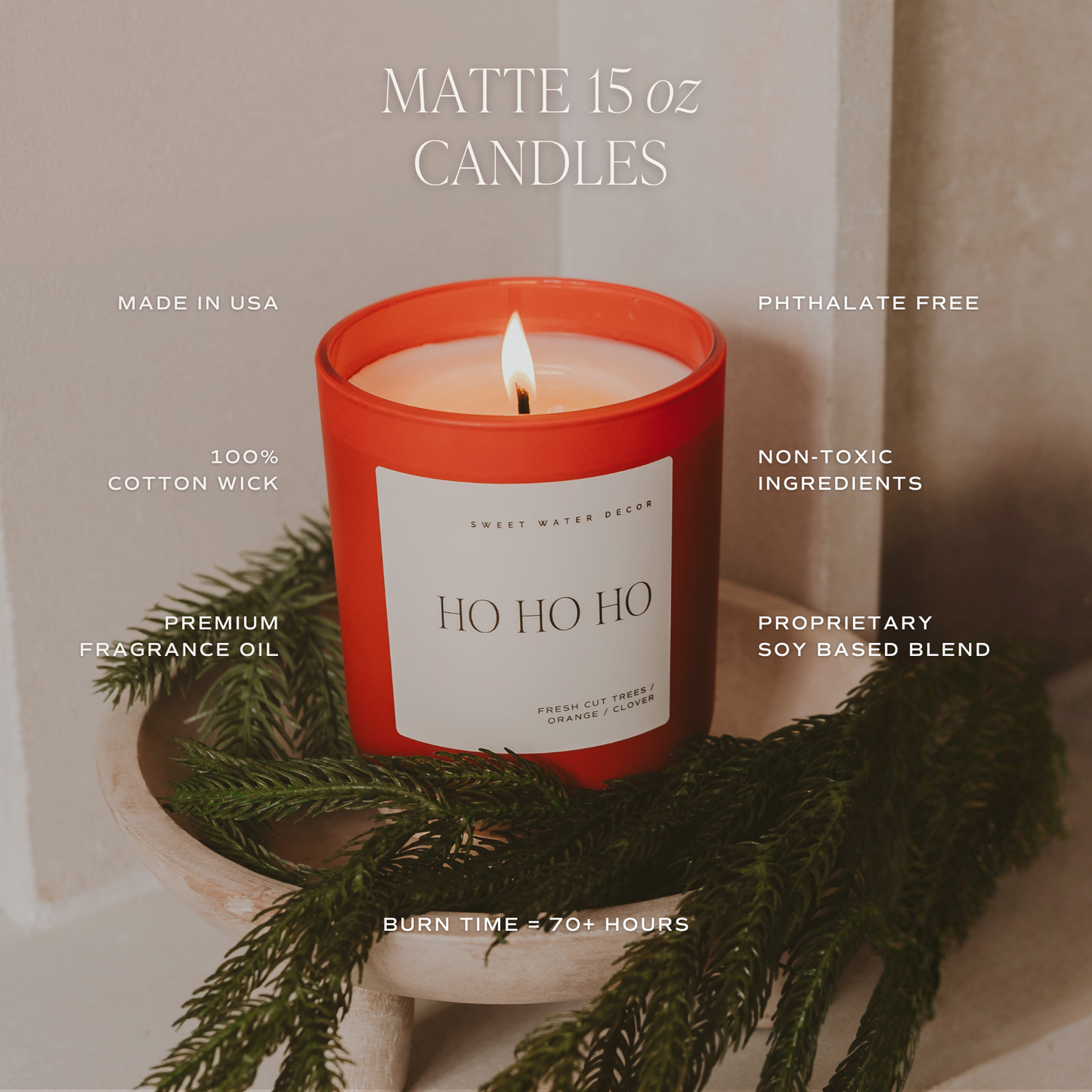 Blackwood Cherry 15 oz Soy Candle, Matte Jar