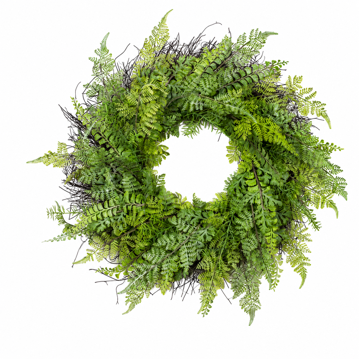 26" SOFT TOUCH MIXED FERN WREATH