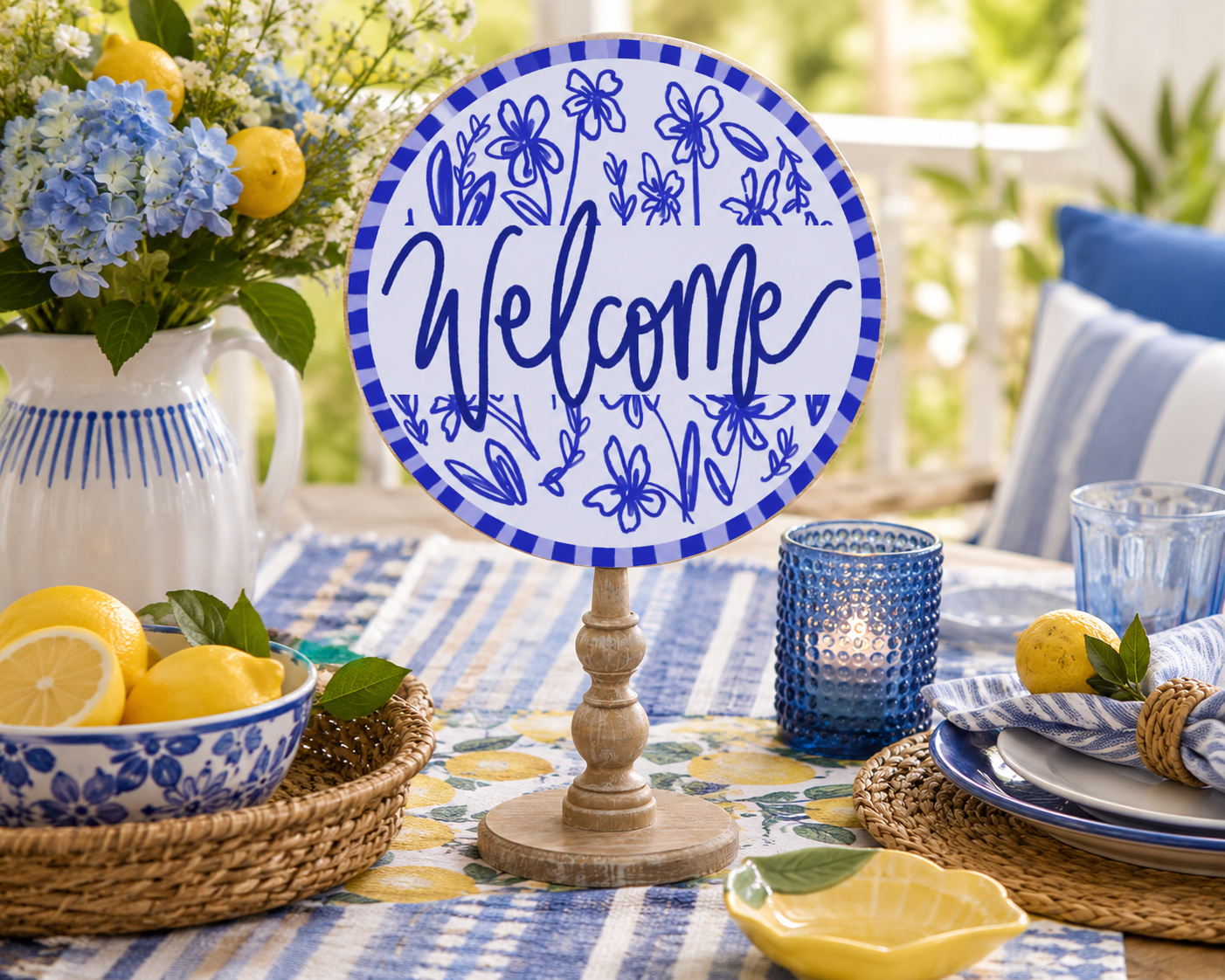 Chinoiserie Welcome Topper (Base Sold Separately)