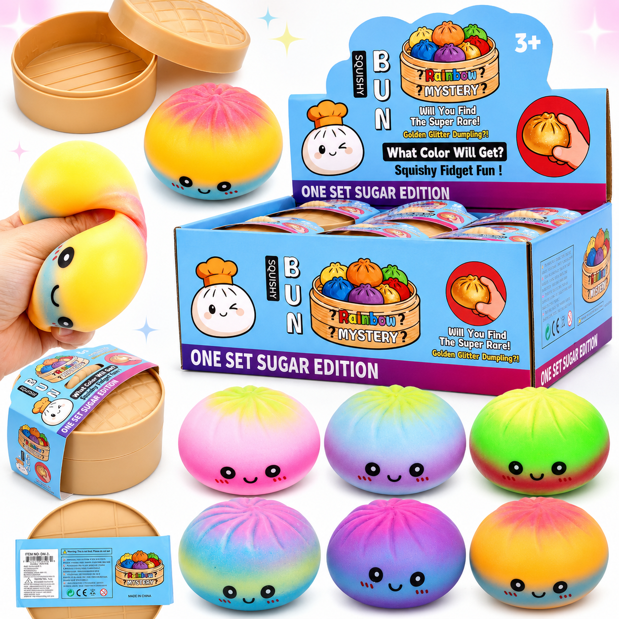 Glitter Edition Dumpling Squishy  – Viral Mystery Dumplings