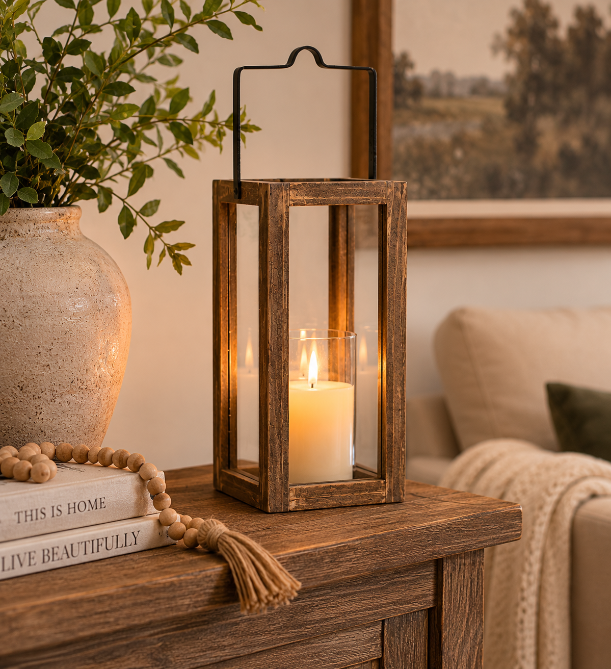 MABEL WOODEN LANTERN