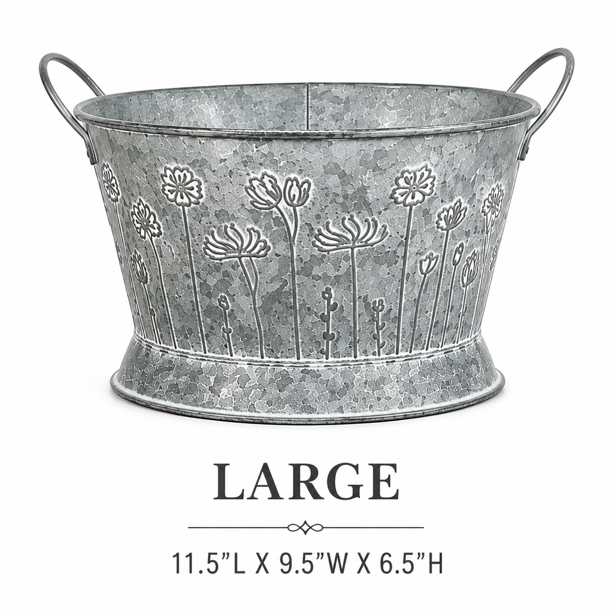 TWO HANDLE FLOWER BUCKETS (3 Sizes)