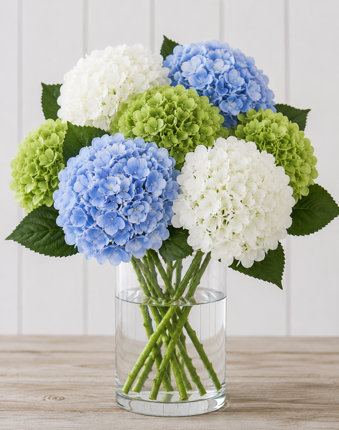 20 Inch White Real Touch Hydrangea Spray