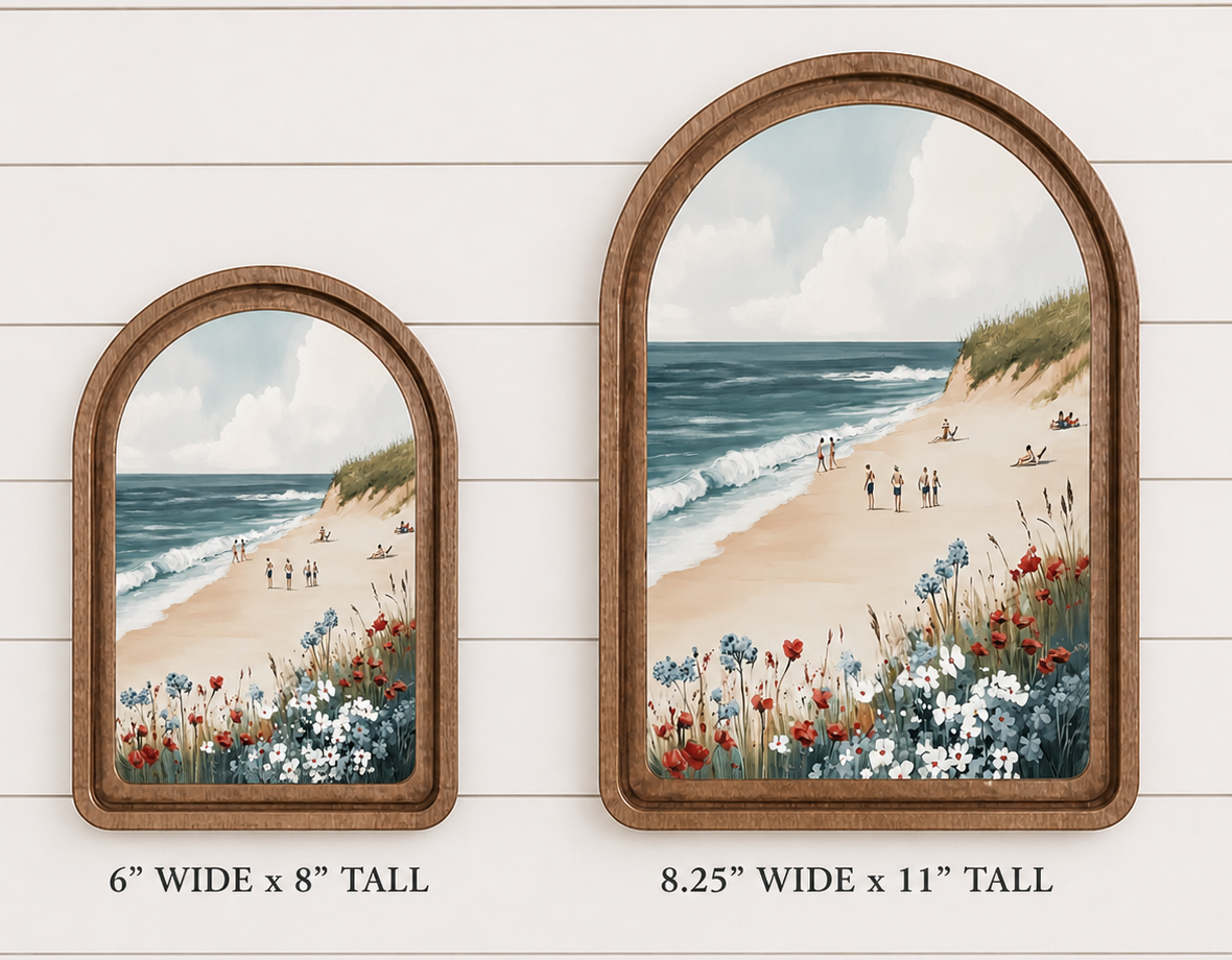 Arch Top Americana Beach Framed Art