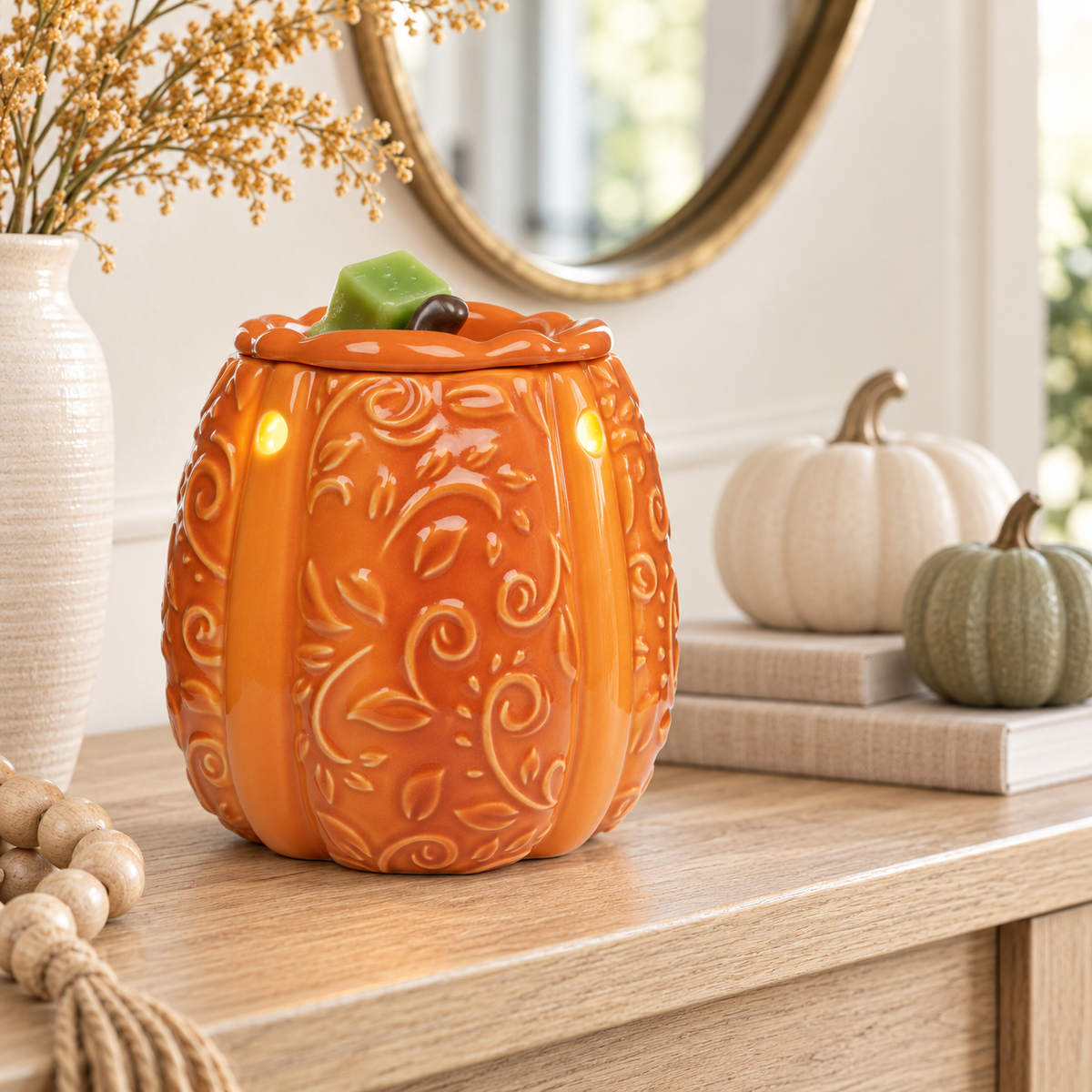 Swirly Pumpkin Fragrance & Wax Electric Warmer
