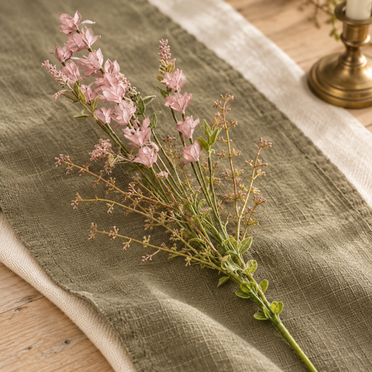 Pink Fall Wildflower Spray