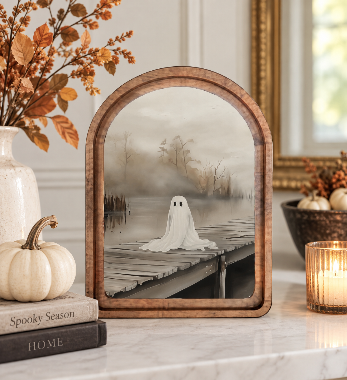 Ghost on the Dock Framed Art