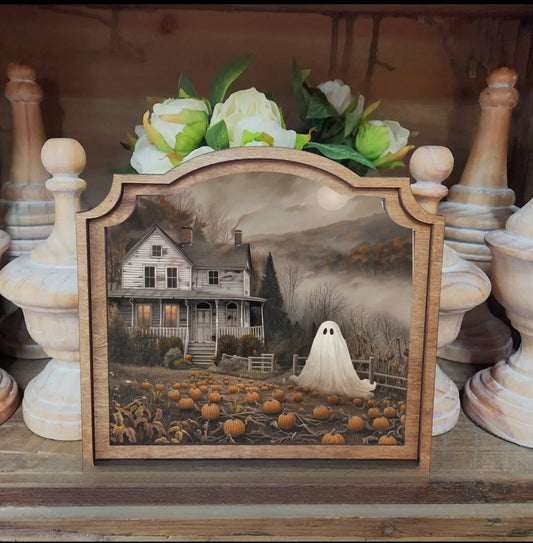 **PREORDER** Provincial Moody Ghost House Framed Art