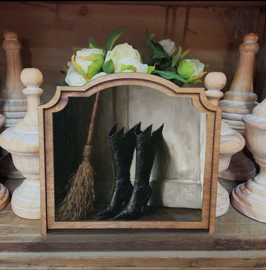 **PREORDER** Provincial Witch Boots Framed Art