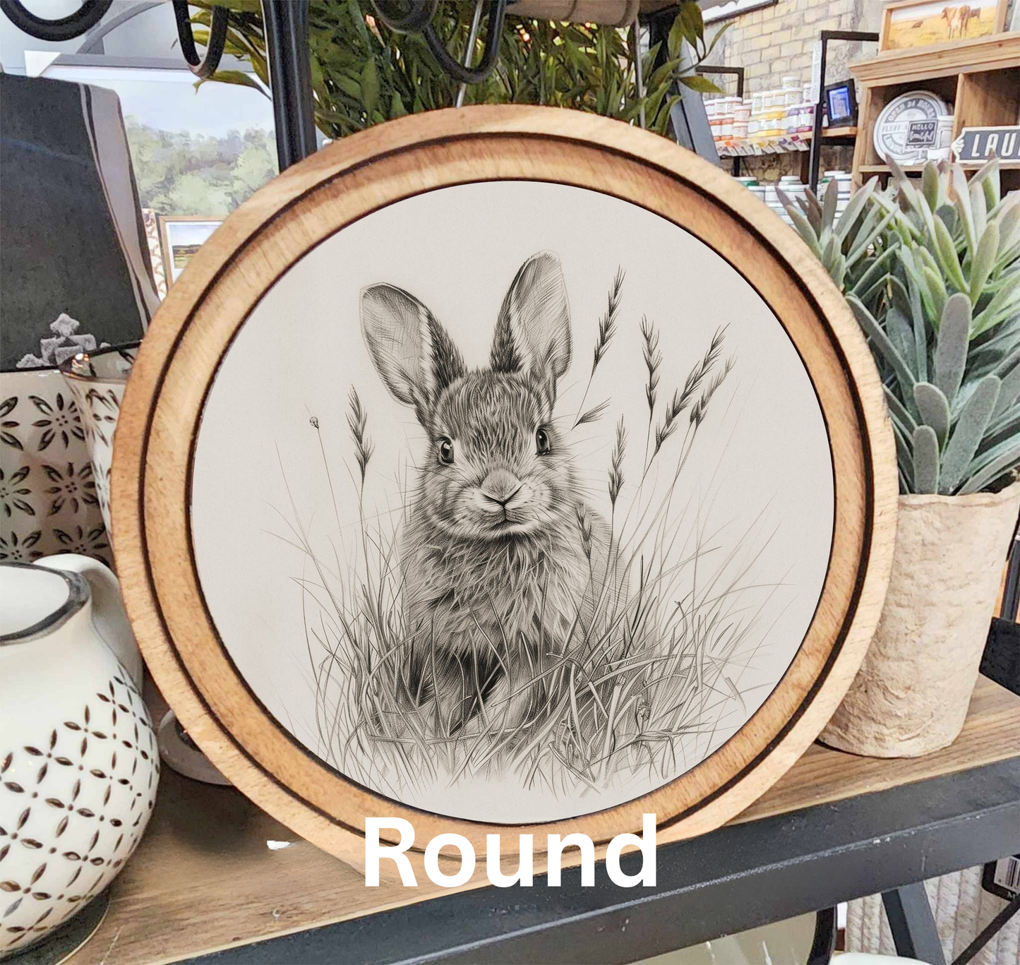 Bunny Sketch Framed Art