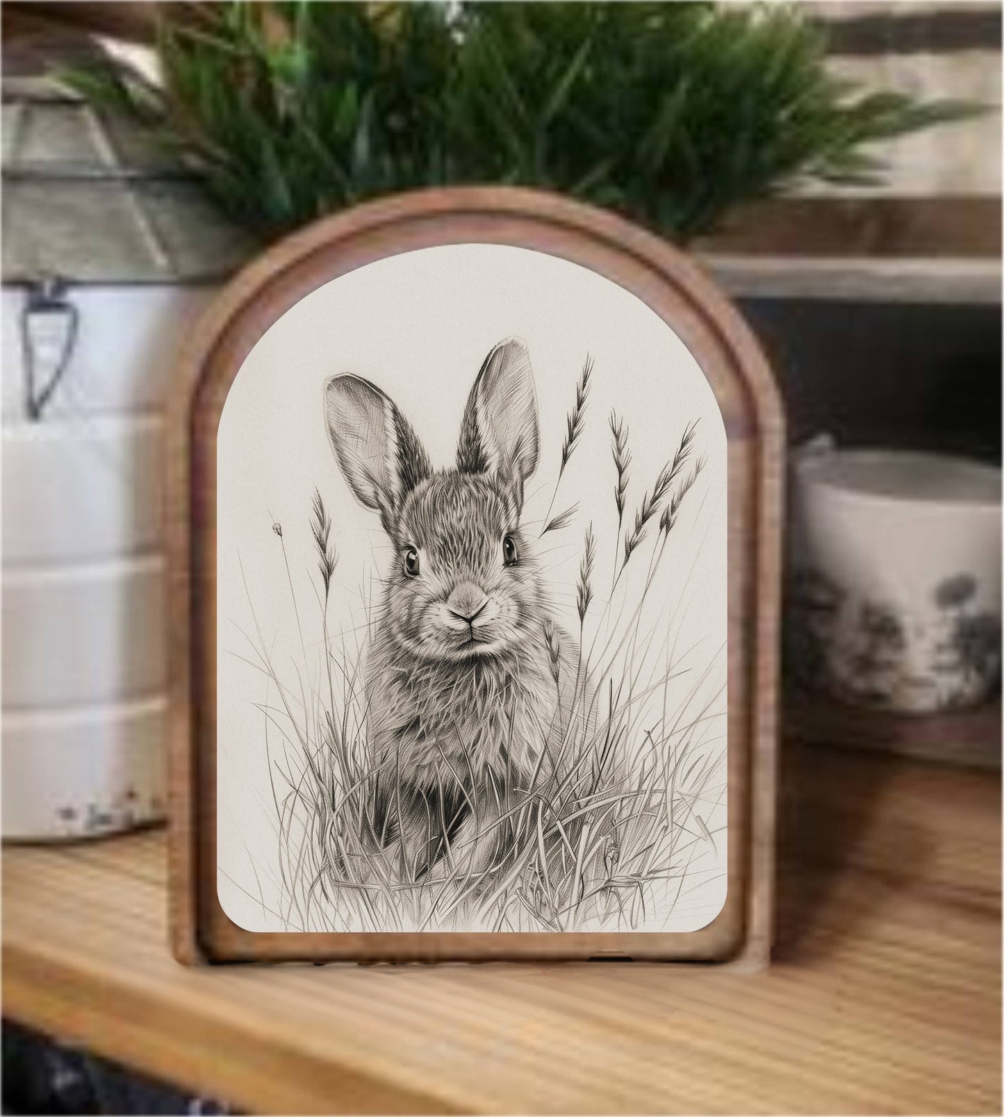 Bunny Sketch Framed Art