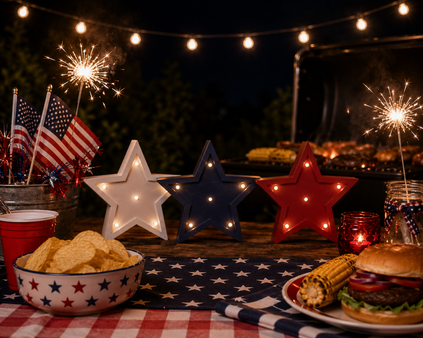 (Set of 3) LED Star Tabletop Decorations