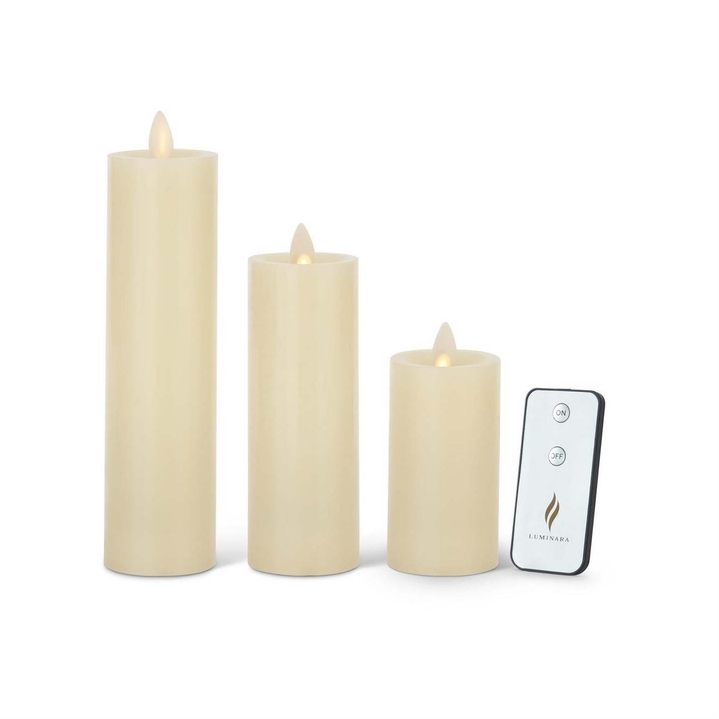 Luminara Ivory Pillars (Set of 3)