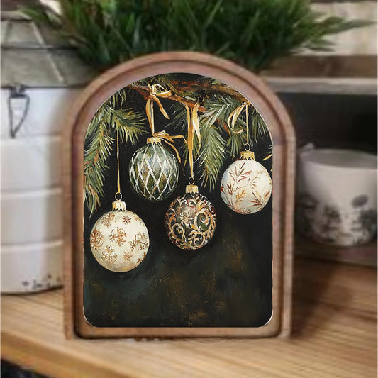 Arch Top Ornaments Framed Art
