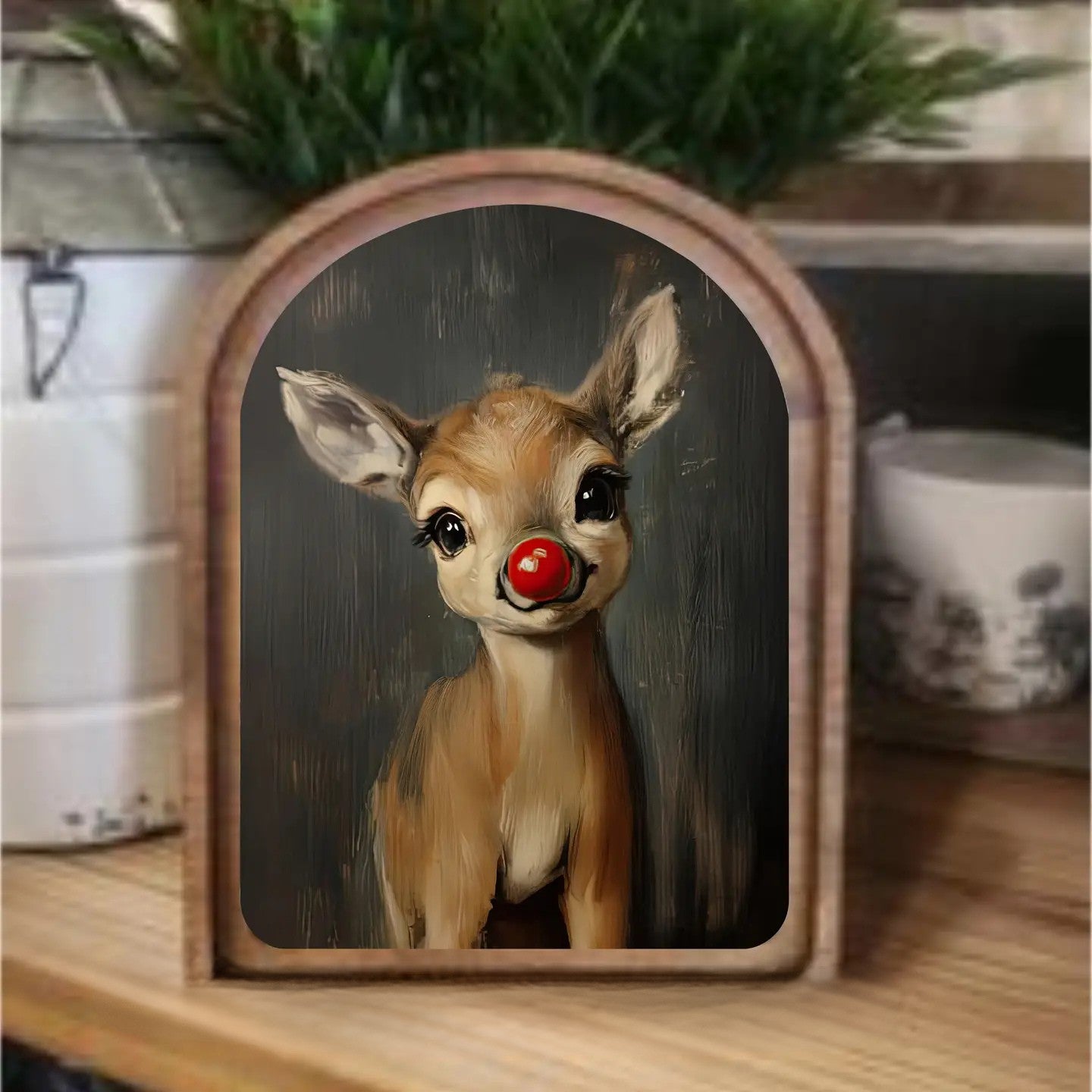 Arch Top Rudolph Framed Art