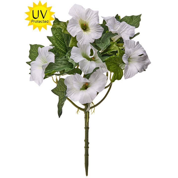 Artificial Petunia Flower Plant - 3 colors, 13" UV Protected