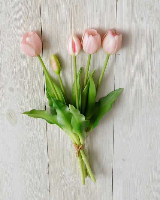 Light Pink Real Feel Tulip Bunch