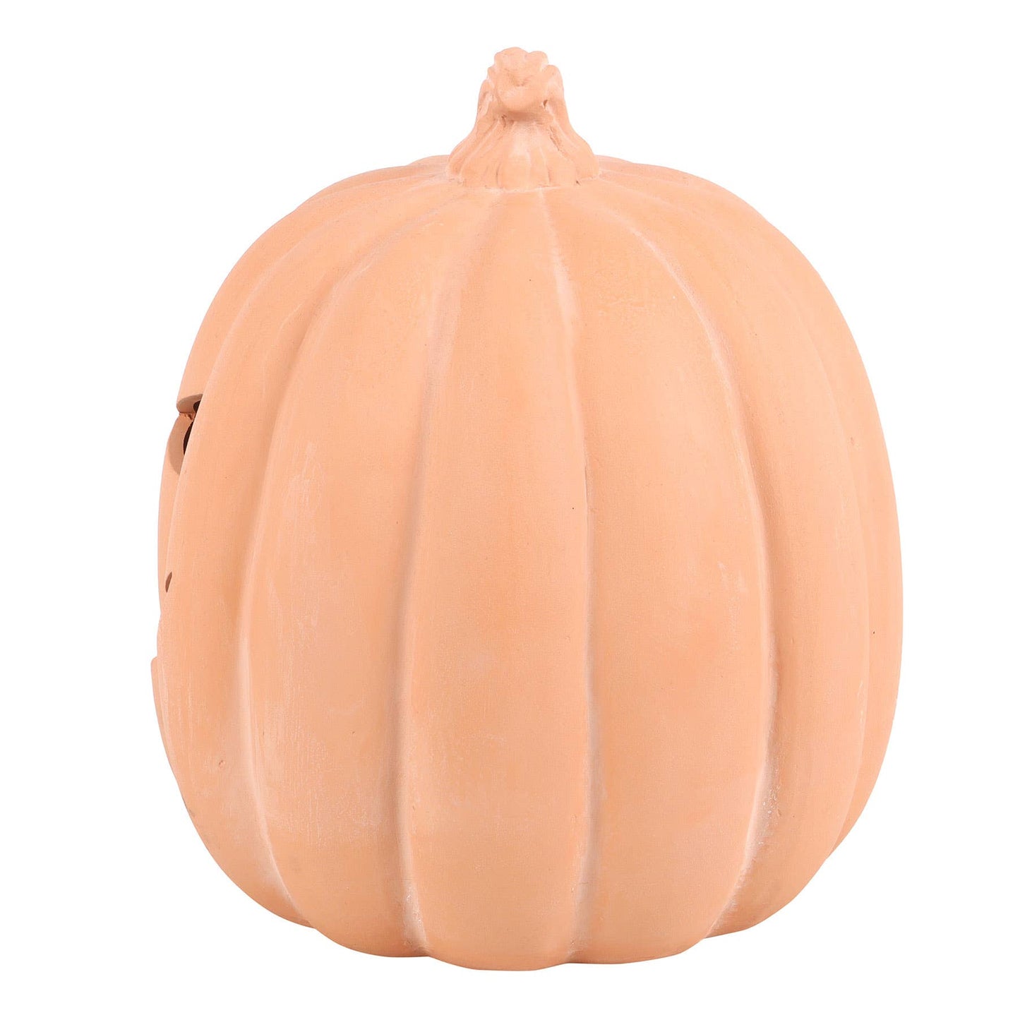 9" Terracotta Halloween Pumpkin Decoration