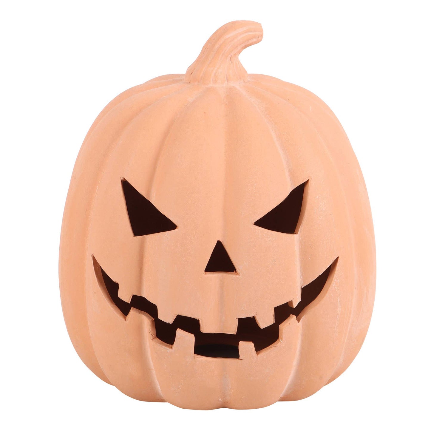 9" Terracotta Halloween Pumpkin Decoration