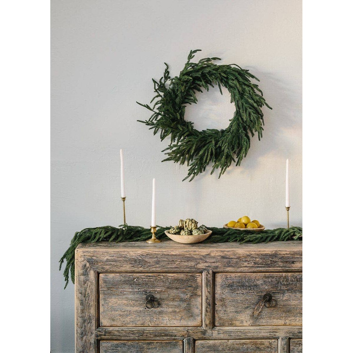 Real Touch Norfolk Pine Wreath - 24"