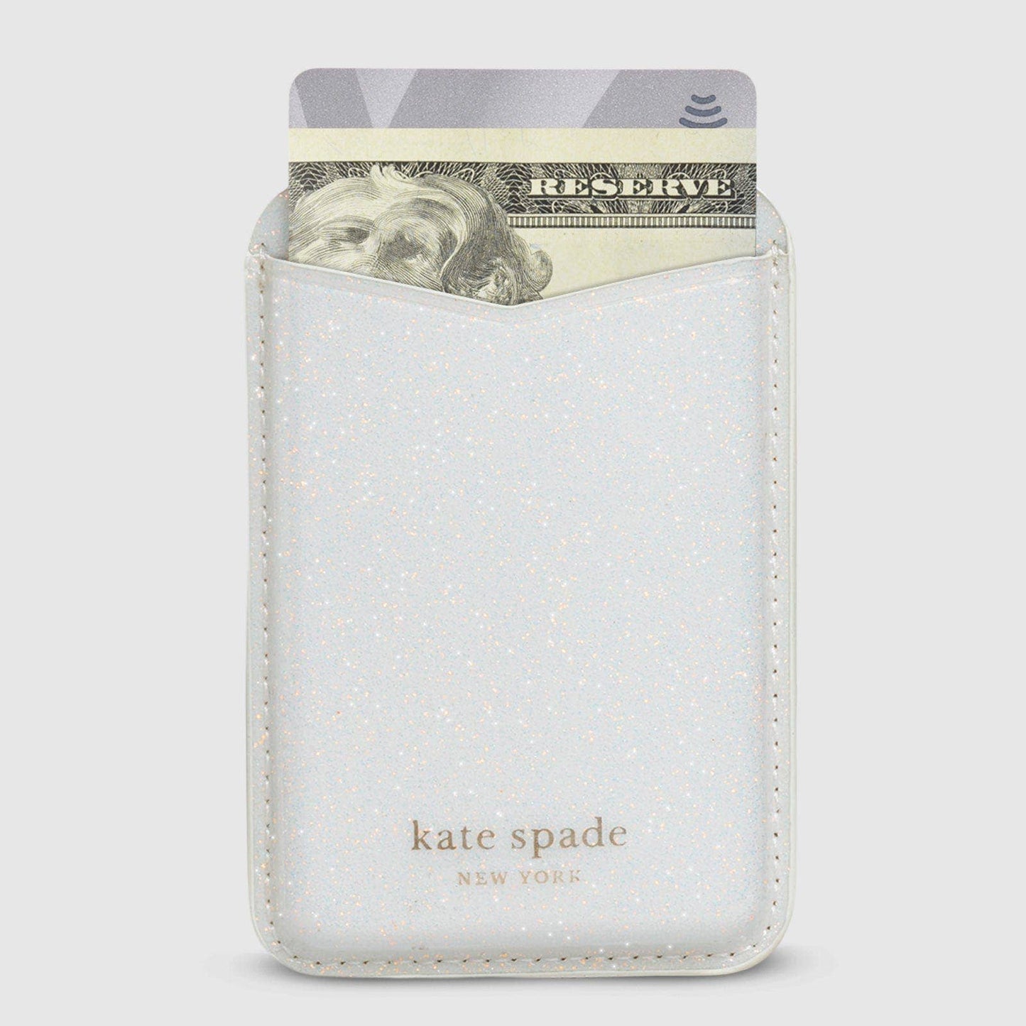 Kate Spade New York Wallet MagSafe White Glitter