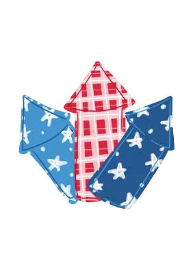 Patriotic Fireworks Door Hanger