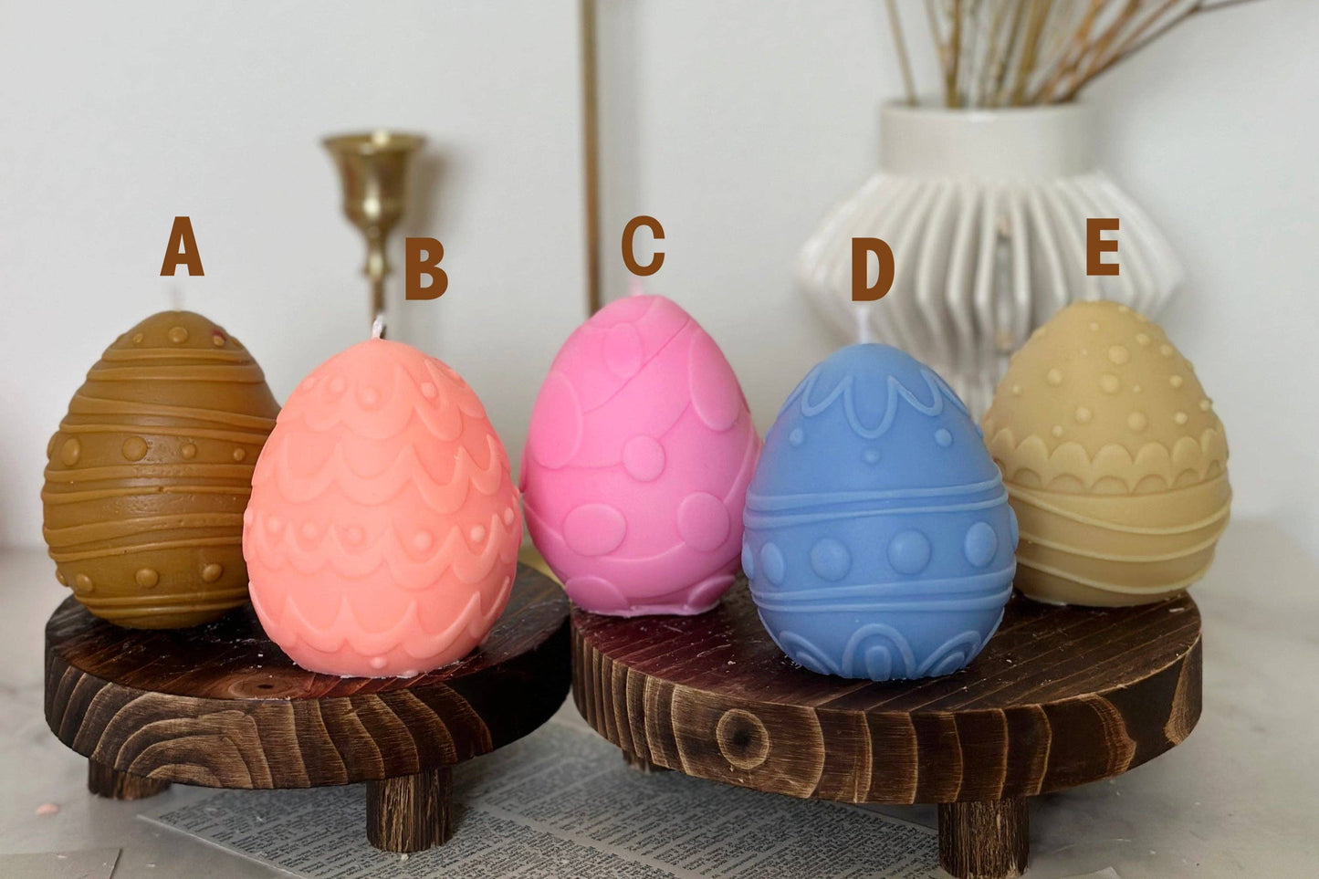 Pastel Party Easter Egg Candle