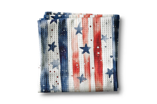 Stars & Stripes Kitchen Towel Waffle