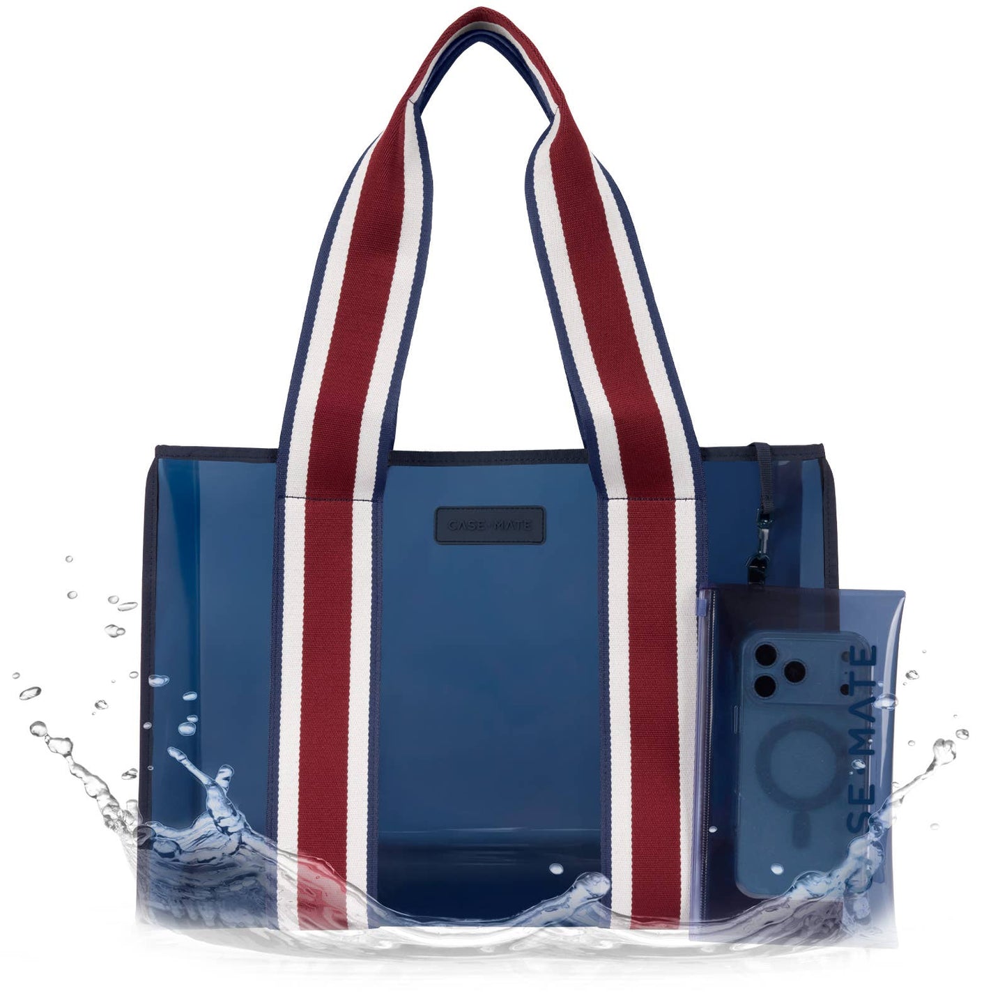 Case-Mate Navy Rugby Stripe Jelly Tote Bag