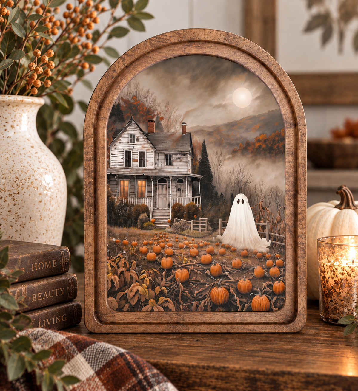 Arch Top Moody Ghost House by Redeemed Decor