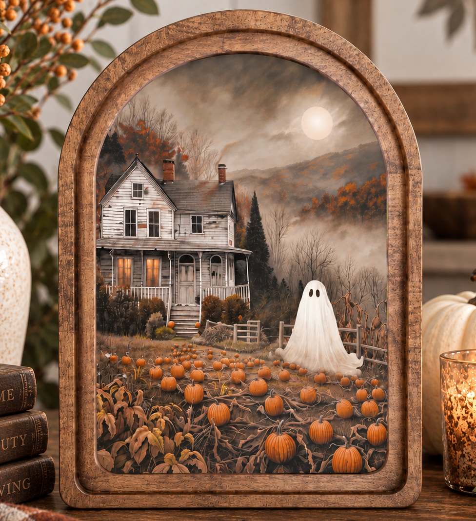 Arch Top Moody Ghost House by Redeemed Decor