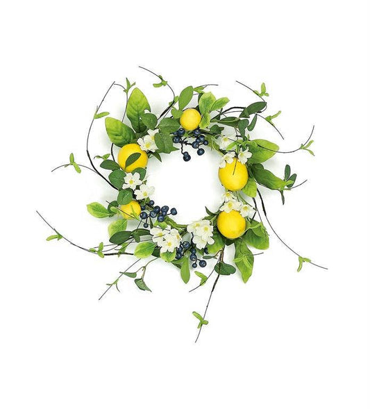 Lemons & Blueberries Candle Ring 6.5 in
