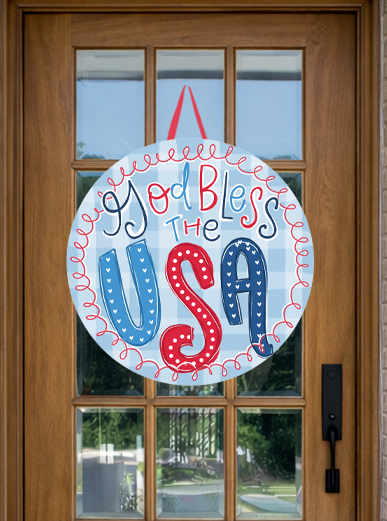 God Bless the USA Door Hanger
