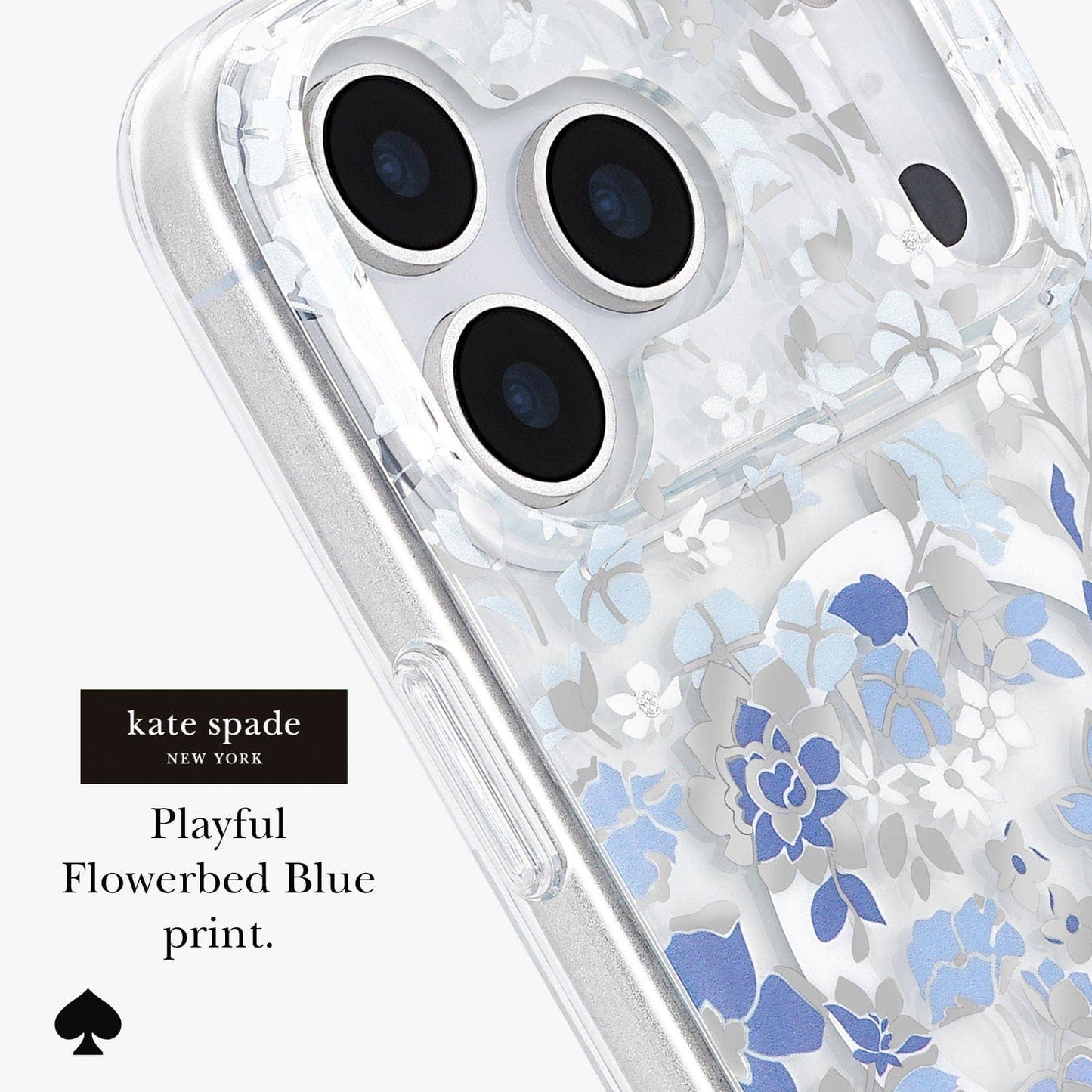 Kate Spade New York Flowerbed Blue MagSafe iPhone 17 17/Pro/Pro Max