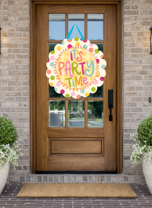 It's Party Time Door Hanger by Doodles By Rebekah